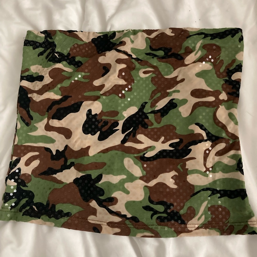 Camo tube top Y2K